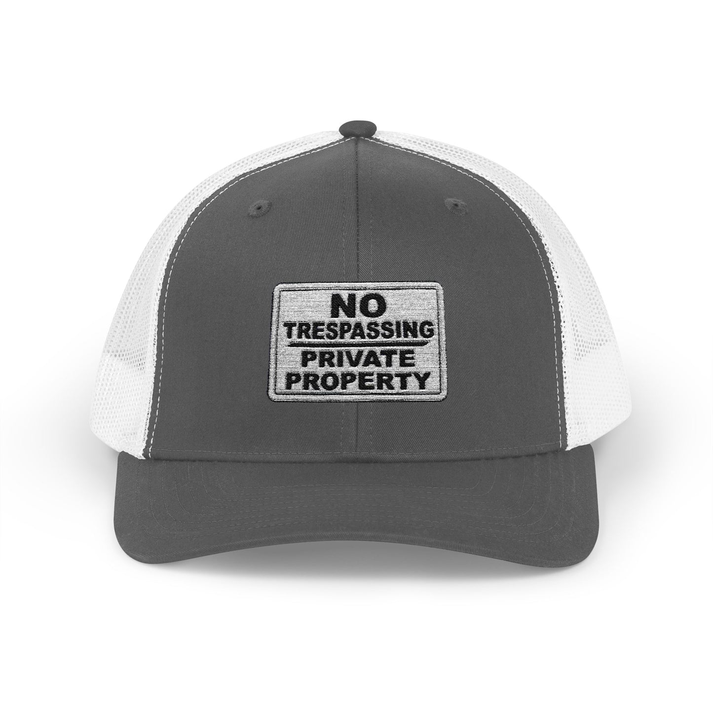 No Trespassing Snapback Trucker Cap, Outdoor Adventure Hat, Unique Gift for him, Summer Casual Style, Trendy Accessory