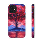 Heart Tree Phone Case — Romantic Red & Blue Protective Tough Case