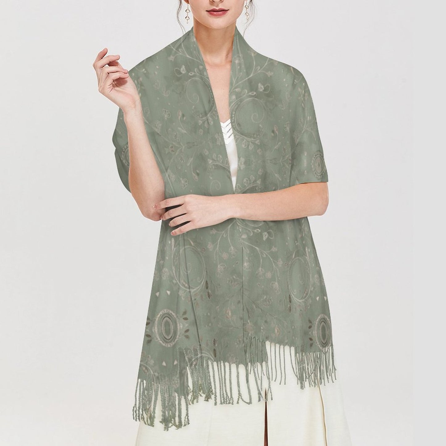 Cashmere-like Tassel Scarf