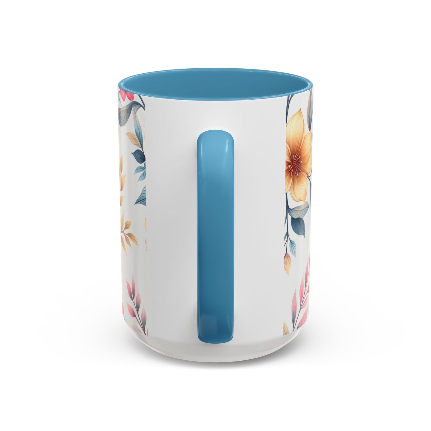 Floral Accent Coffee Mug - Perfect Gift for Tea Lovers, Home Decor, Kitchen Accessories, Mother's Day, Coffee Enthusiasts