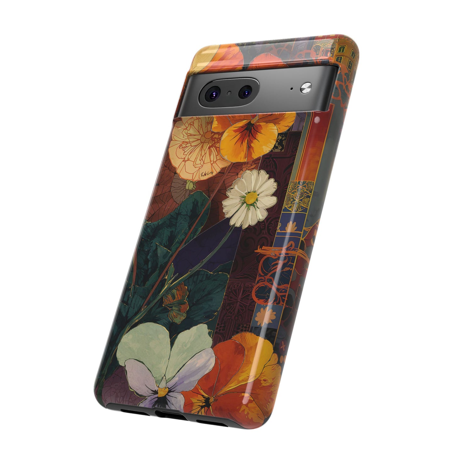 Floral Pansy Tough Phone Case — Vintage Botanical Protection
