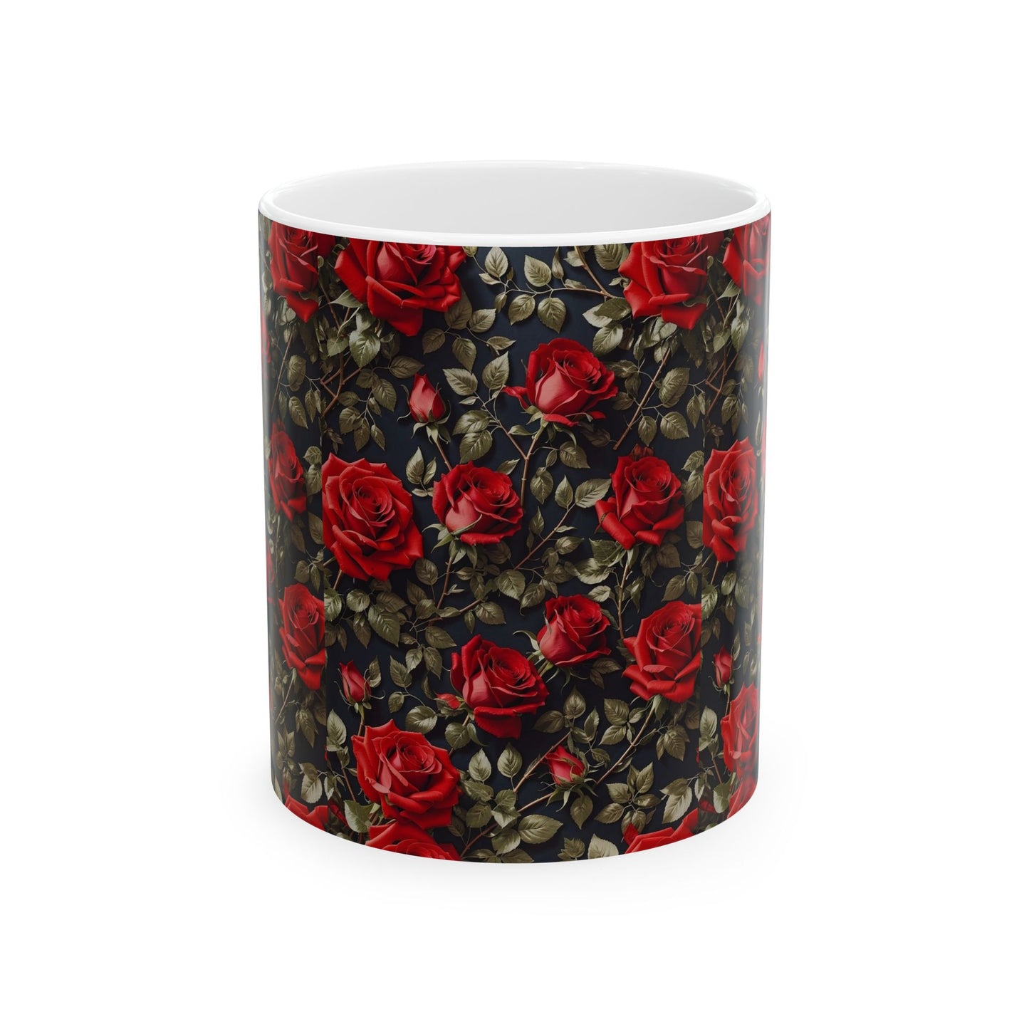 Elegant Floral Ceramic Mug with Roses | Perfect for Gifts, Valentine's Day, Mother's Day, Kitchen Decor, Tea Lovers
