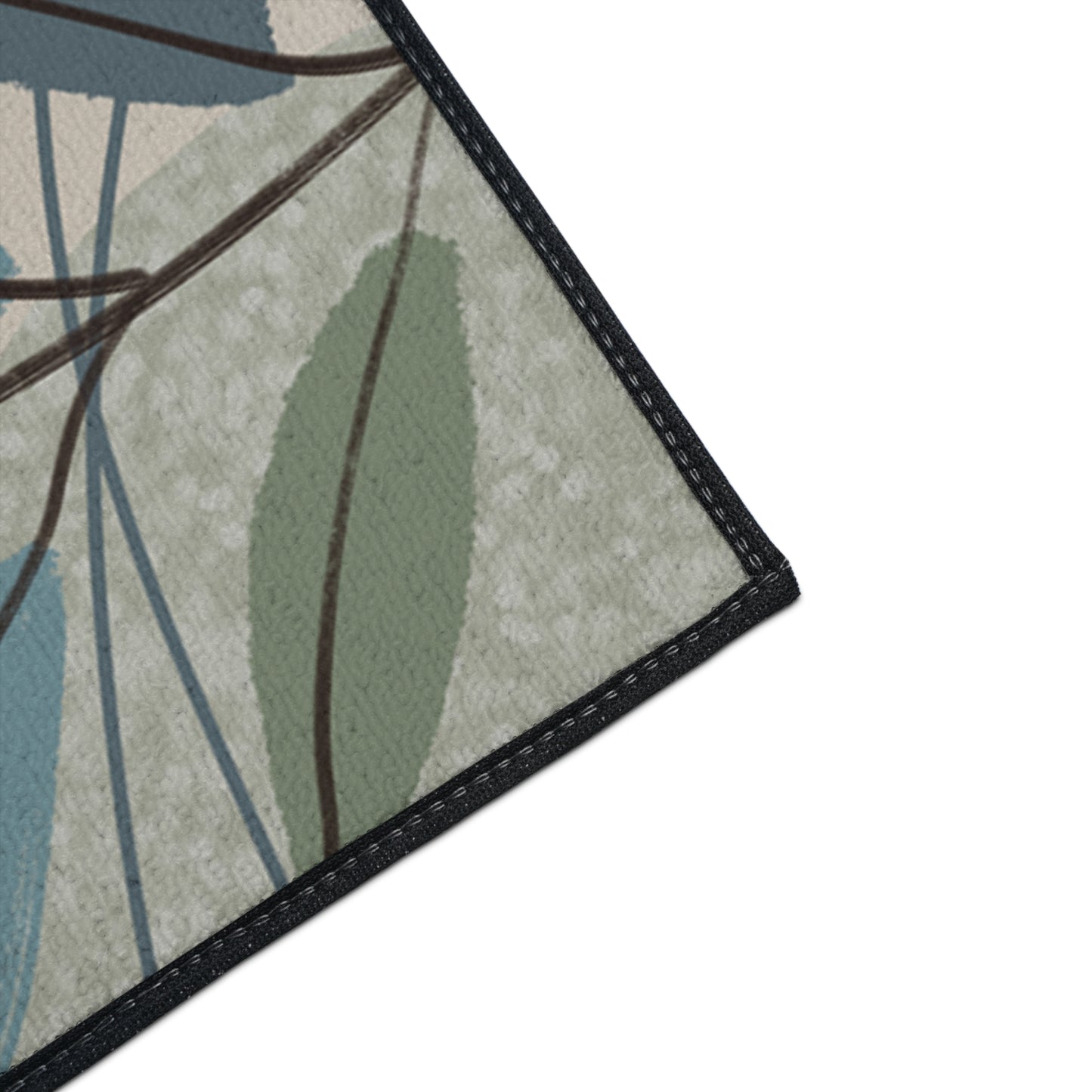 Leaf Pattern Heavy-Duty Floor Mat — Durable Indoor Entry Rug for Kitchen & Mudroom