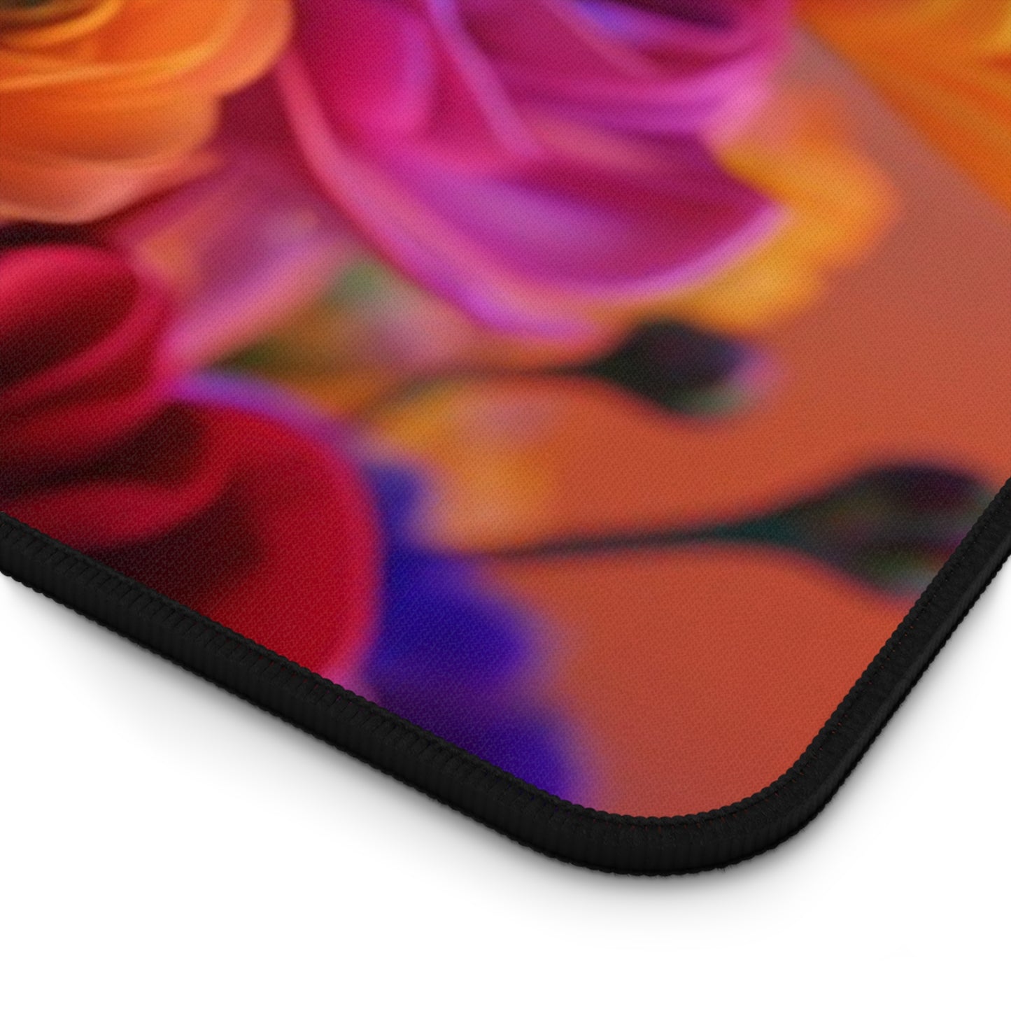 Floral Ranunculus Desk Mat — Vibrant Colorful Blossom Mouse Pad