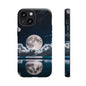 Moonlit Reflection Phone Case — Night Sky Moon & Clouds Tough Case