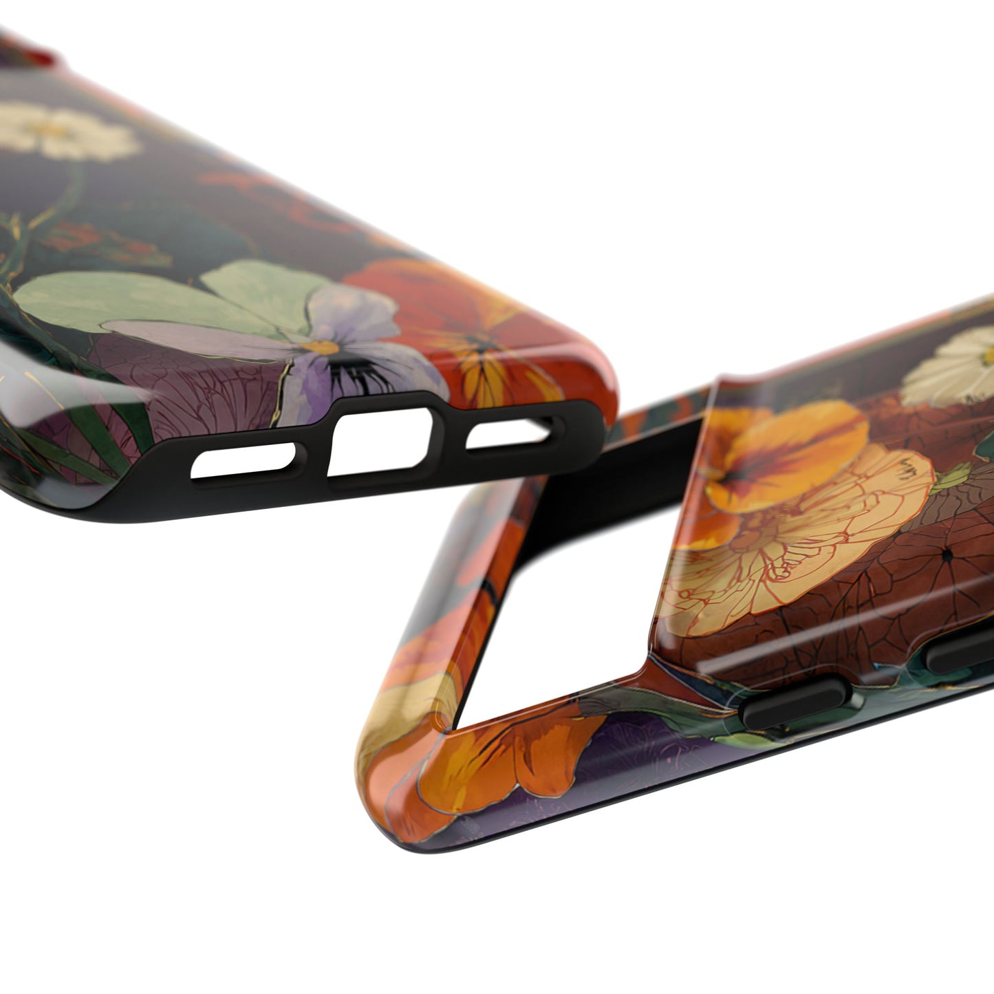 Floral Pansy Tough Phone Case — Vintage Botanical Protection