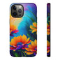 Floral Sunset Tough Phone Case — Vibrant Watercolor Flowers Protective Cover