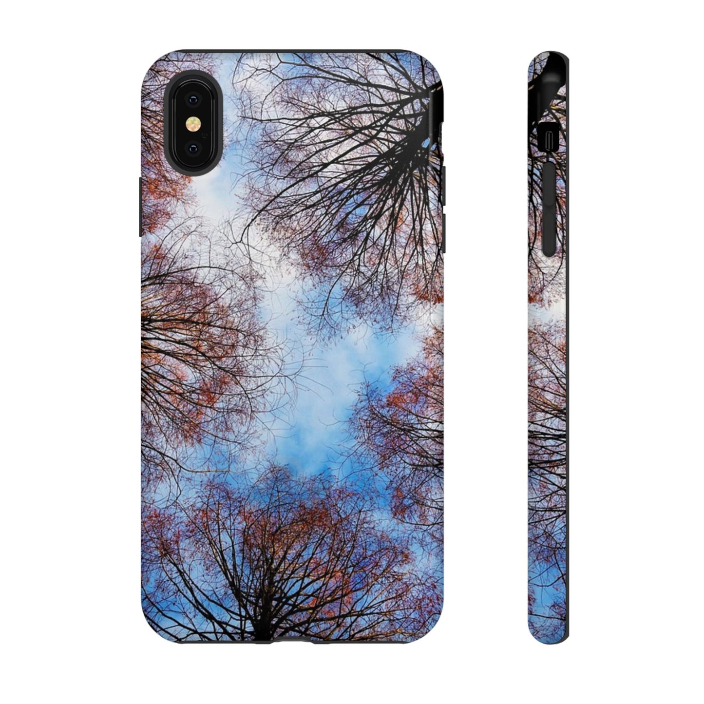 Skyward Trees Phone Case — Nature Forest Canopy Protective Tough Case