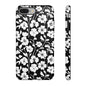 Floral Noir Tough Phone Case — Black & White Flower Protective Cover