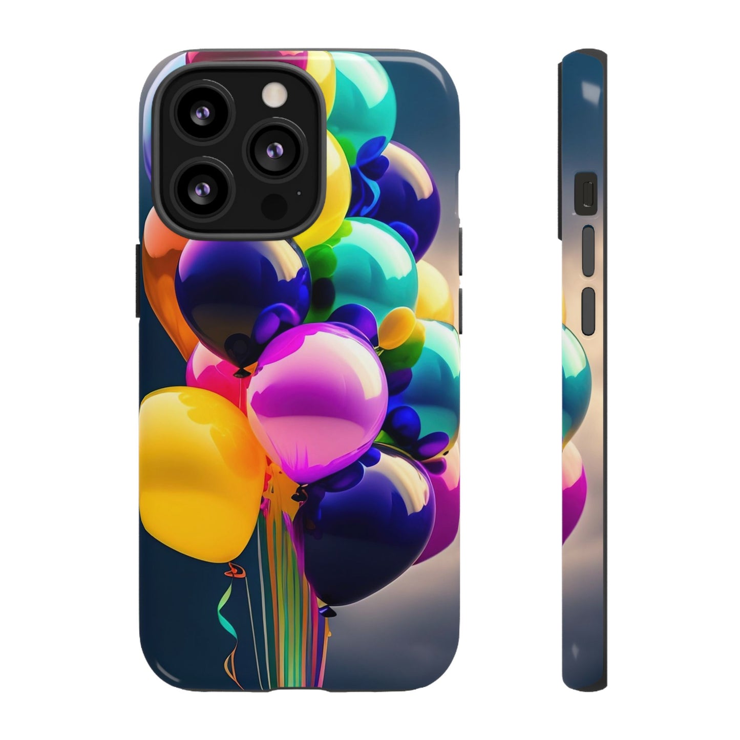 Colorful Balloon Tough Phone Case — Vibrant Party Balloons Protective Cover