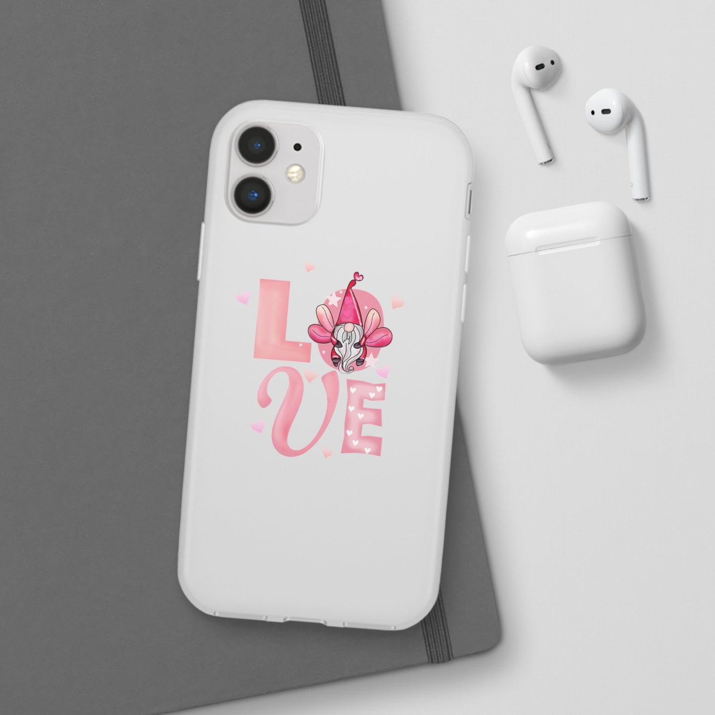 Love Gnome Phone Case — Cute Pink Valentine Flexi Case