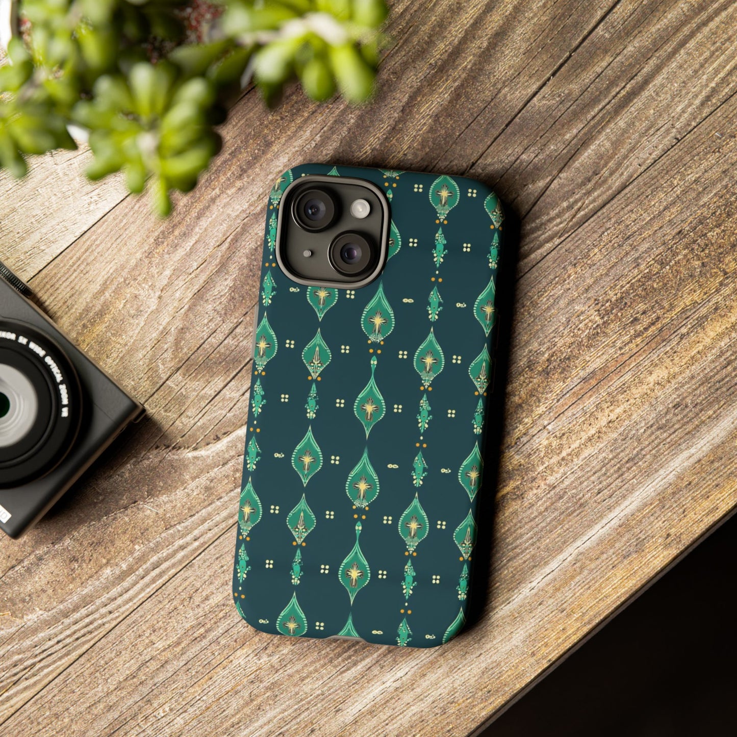 Emerald Boho Teardrop Phone Case
