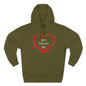 Heart Splash Hoodie — "Love Tolerate Me" Graphic Pullover