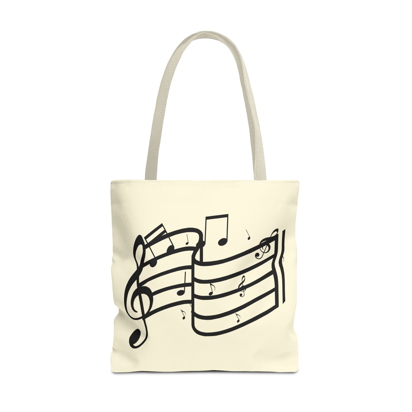 Music Notes Tote Bag — Sheet Melody Canvas Tote for Musicians & Music Lovers