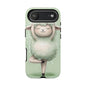 Cute Yoga Sheep Phone Case — Pastel Lamb Ballerina Protective Cover