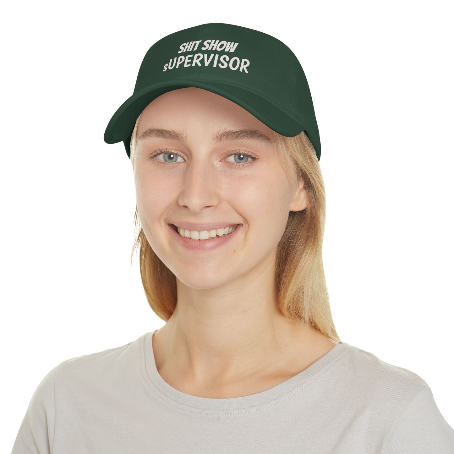 Low Profile Baseball Cap — "Shit Show Supervisor" Embroidered Funny Dad Hat