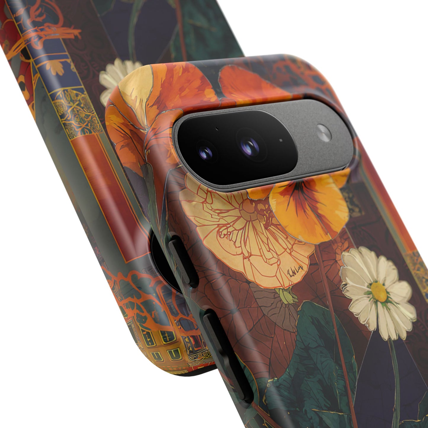 Floral Pansy Tough Phone Case — Vintage Botanical Protection