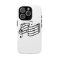 Musical Notes Phone Case — Black Treble Clef Music Staff Tough Case