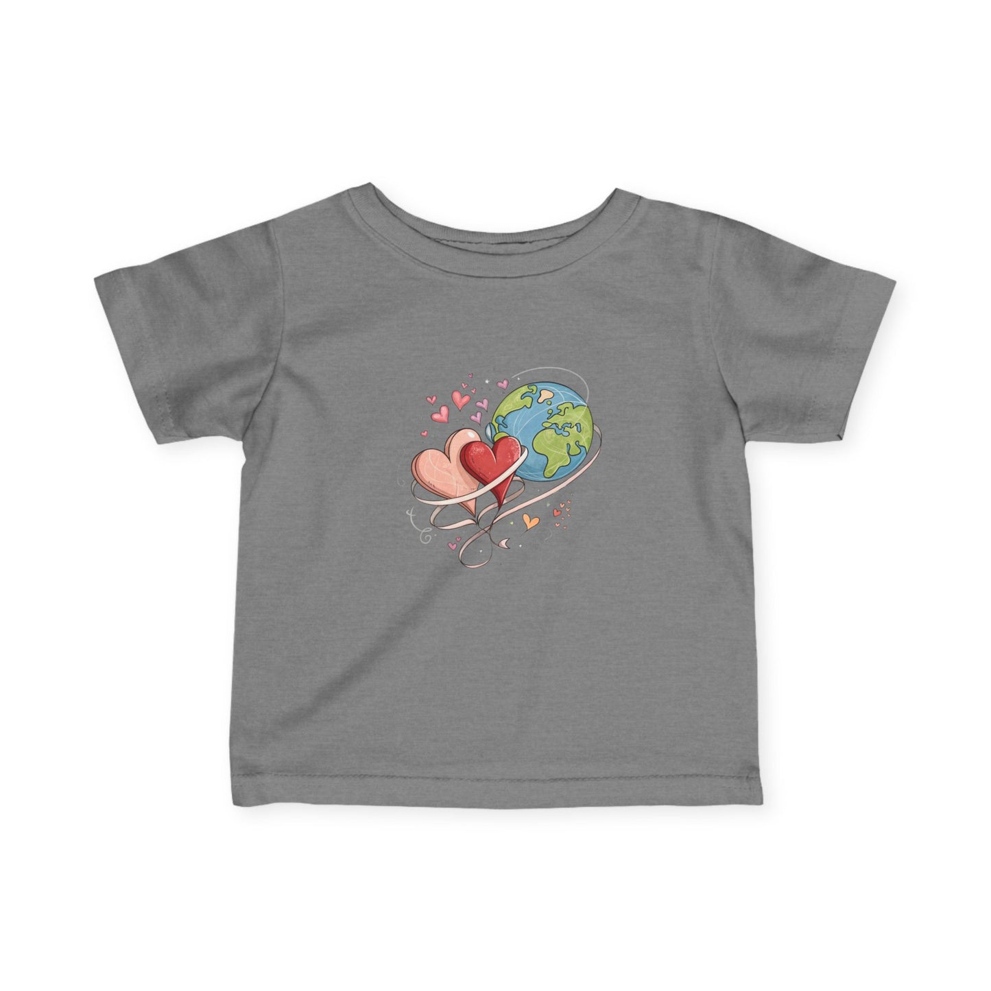 Infant Tee — "Love the Earth" Heart & Globe Baby Shirt