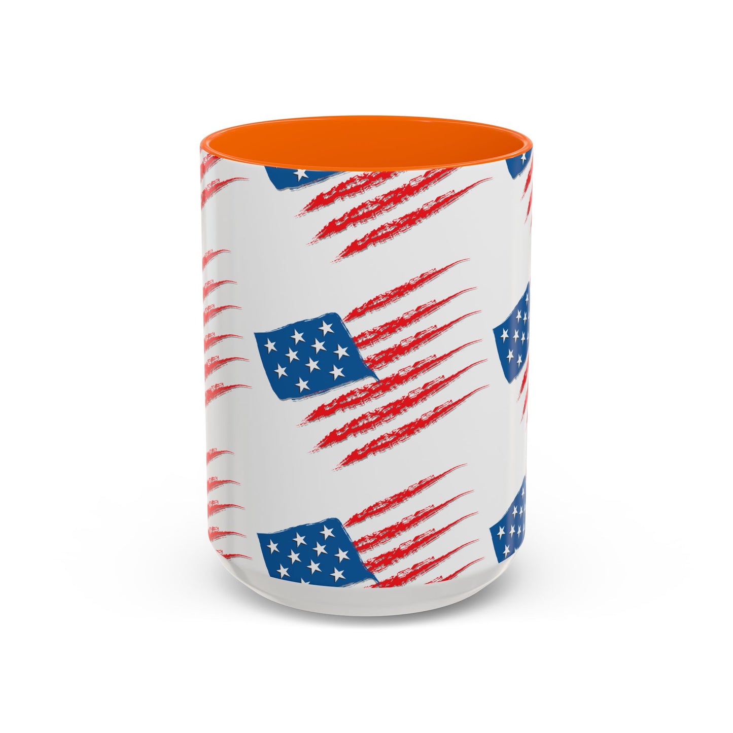 Patriotic Accent Coffee Mug | USA Flag Design
