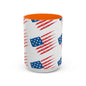 Patriotic Accent Coffee Mug | USA Flag Design