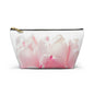 Floral Pink Tulip Accessory Pouch