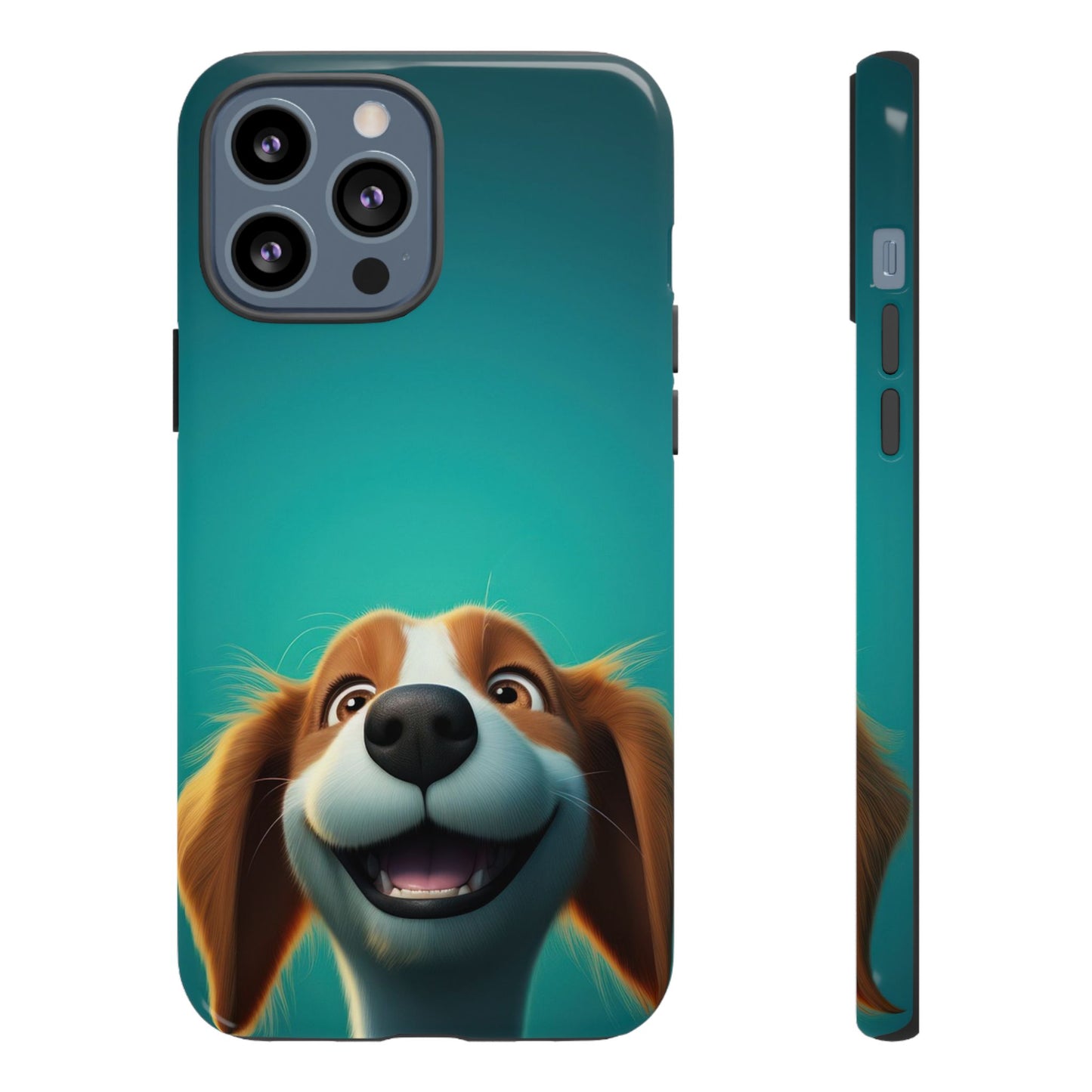 Happy Dog Phone Case — Cute Cartoon Puppy Protective Phone Cover