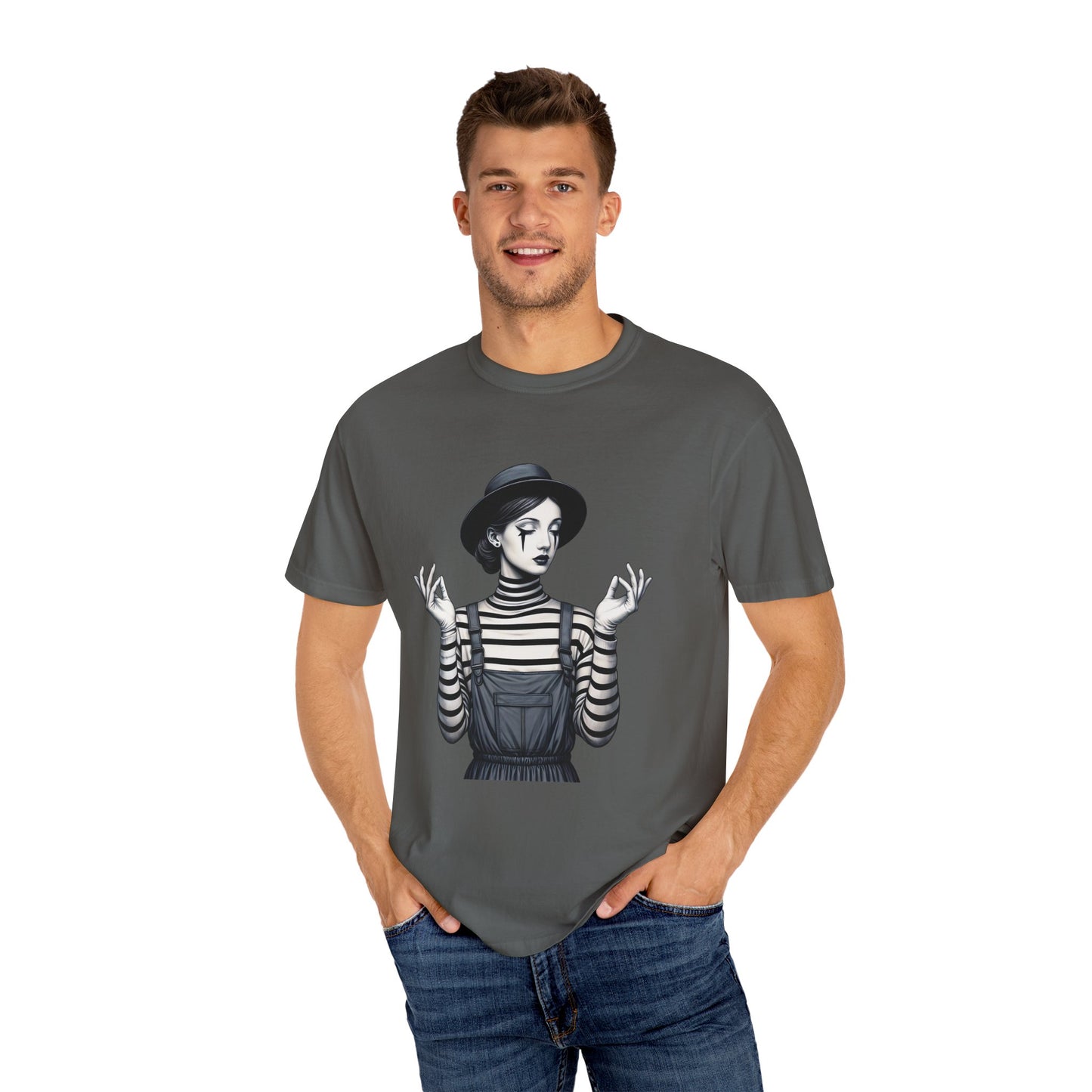 Gothic Striped Graphic Unisex T-Shirt, Edgy Casual Wear