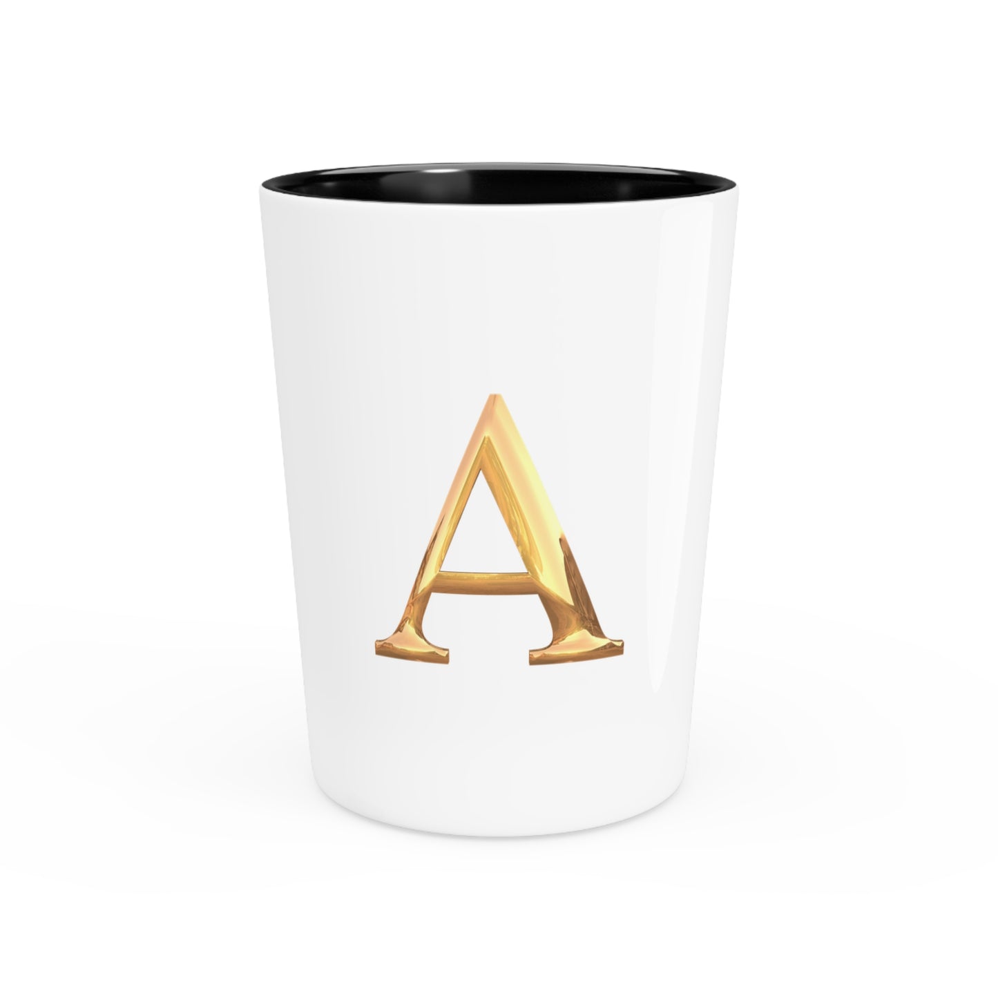 Elegant Gold Letter A Shot Glass, Personalized Party Favors, Wedding Gift