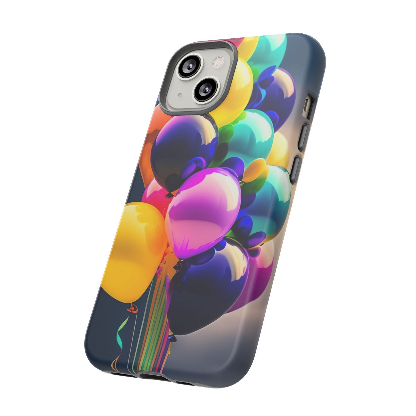 Colorful Balloon Tough Phone Case — Vibrant Party Balloons Protective Cover