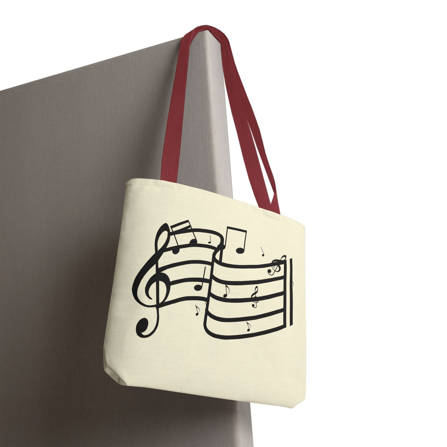Music Notes Tote Bag — Sheet Melody Canvas Tote for Musicians & Music Lovers