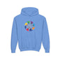 Colorful Music Treble Clef Youth Hoodie | Rainbow Note Circle