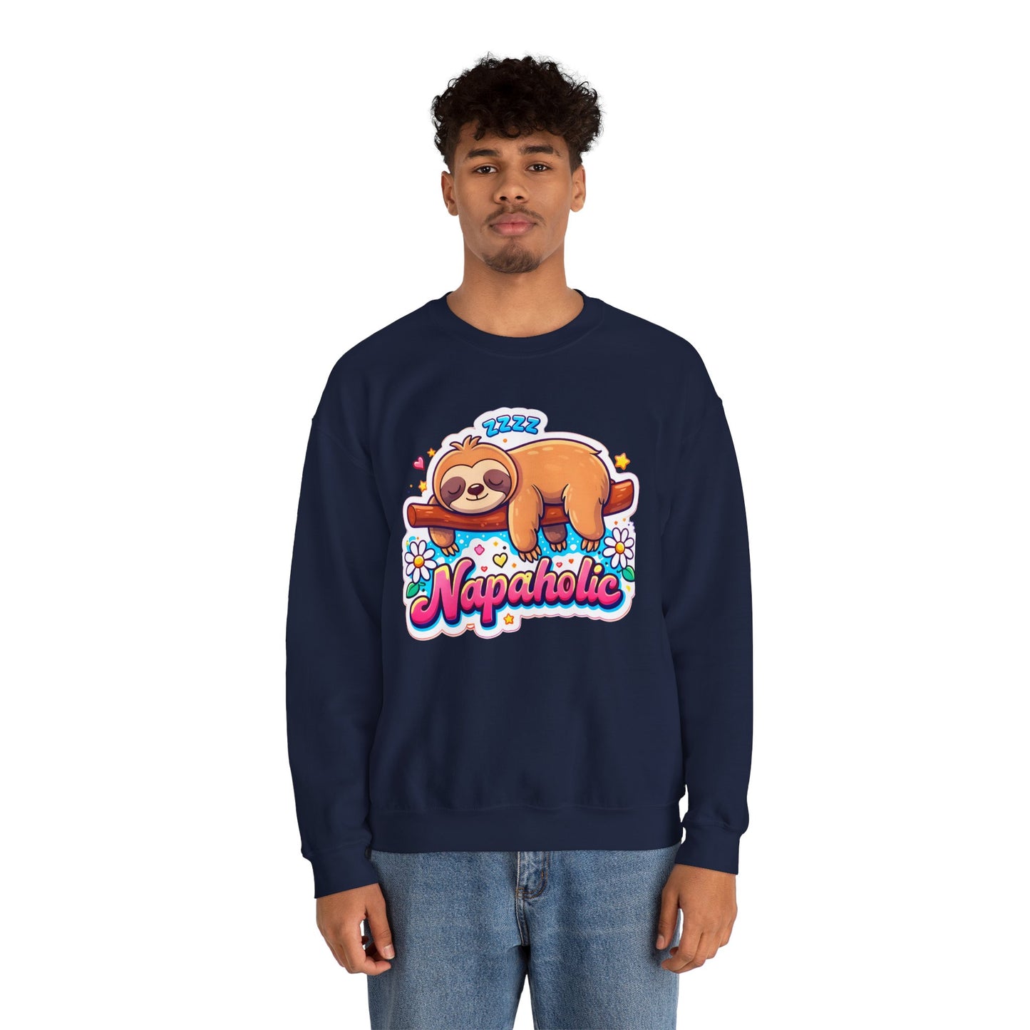 Napaholic Sweatshirt — Cute Sloth Nap Lover Crewneck