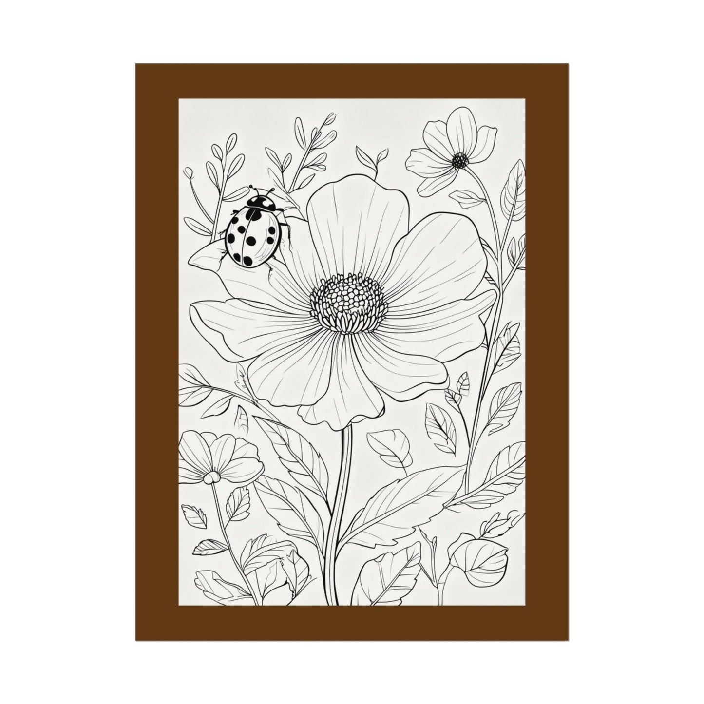 COLOR IT YOURSELF  Line Art Poster — Textured Matte Print