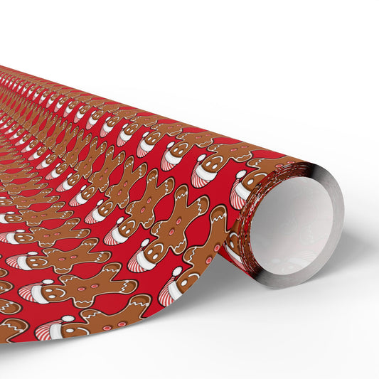 Gingerbread Holiday Wrapping Paper Roll