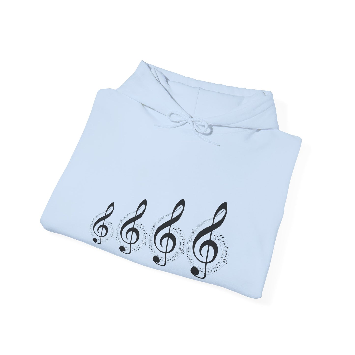 Treble Clef Hoodie – Minimal Music Note Graphic Sweatshirt for Musicians