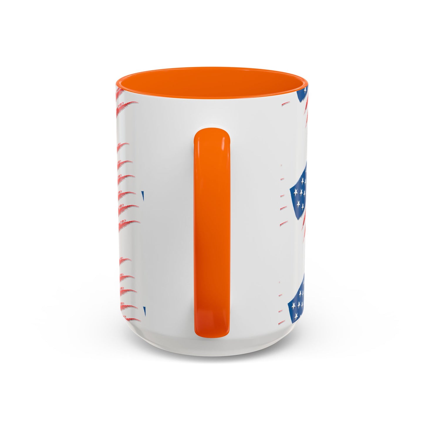 Patriotic Accent Coffee Mug | USA Flag Design