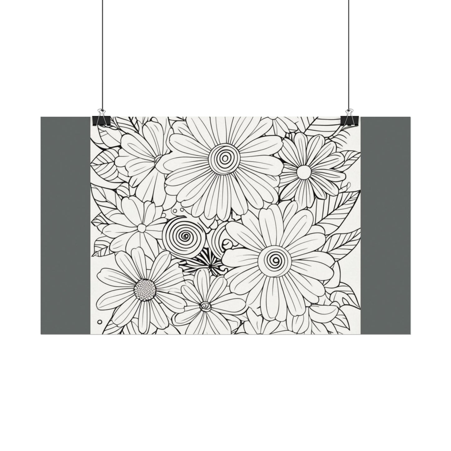 COLOR IT YOURSELF  Line Art Poster — Textured Matte Print