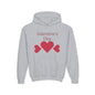 Valentine's Day Kids Hoodie - Pink Heart Trio Youth Sweatshirt