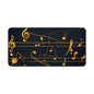 Music Notes Desk Mat – Golden Sheet Music Mouse Pad