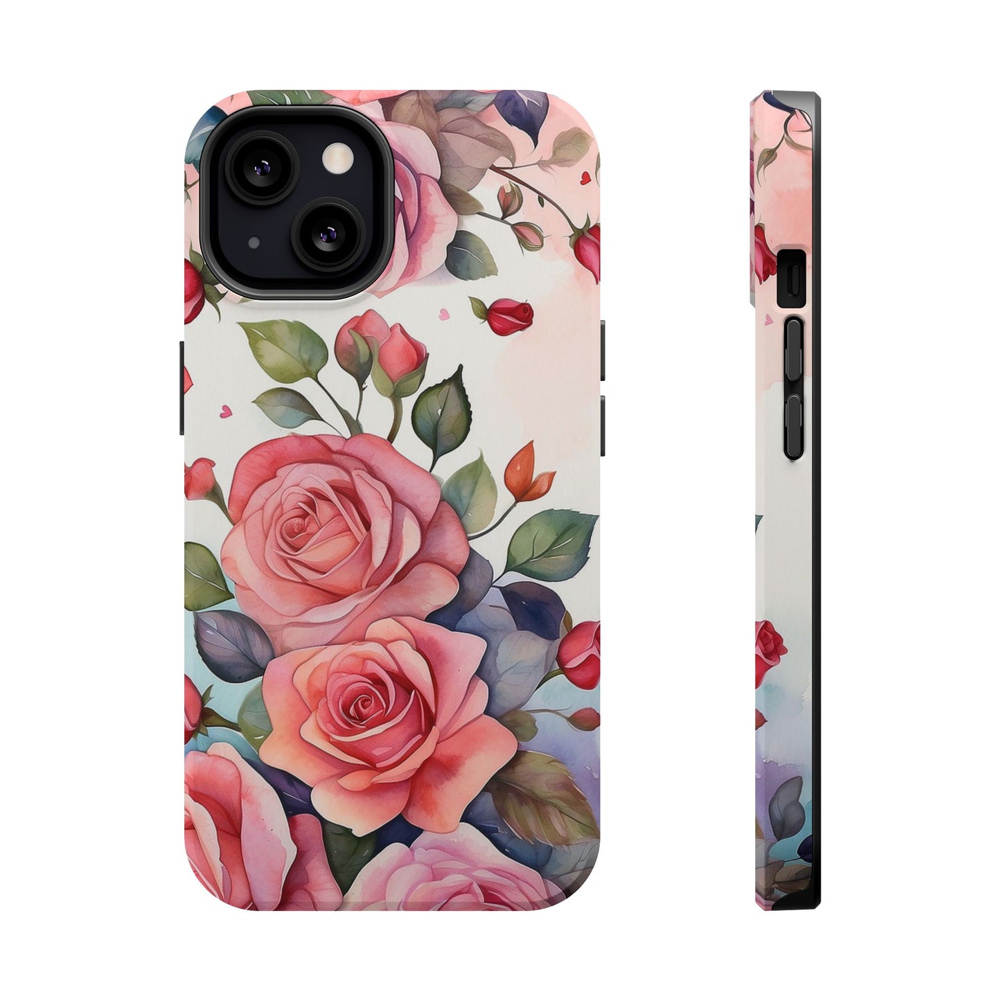 Floral Rose Magnetic Phone Case — Impact-Resistant Protective Cover