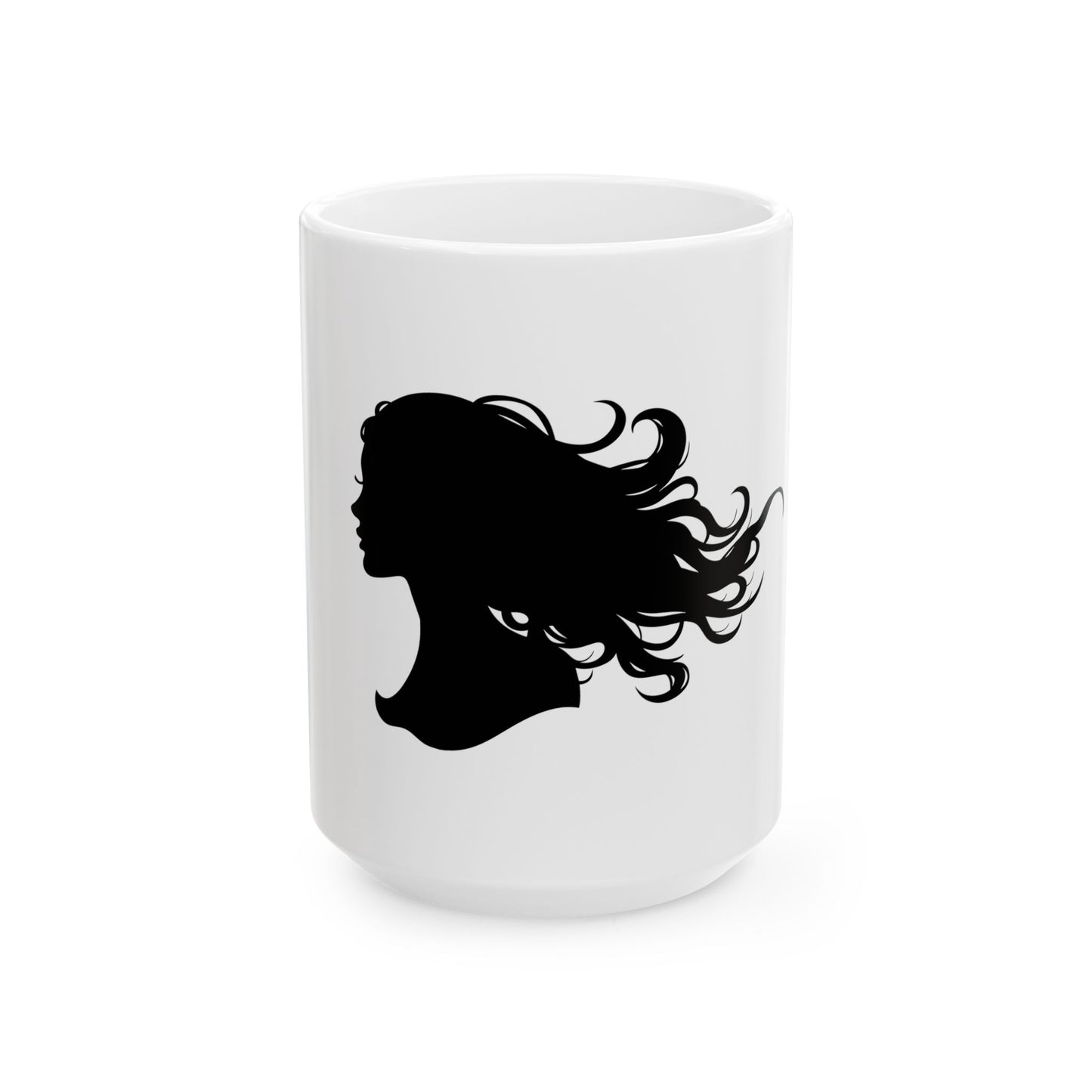 Elegant Silhouette Ceramic Mug - Perfect Gift for Coffee Lovers, Tea Enthusiasts, Office Decor, Birthdays, Home Use