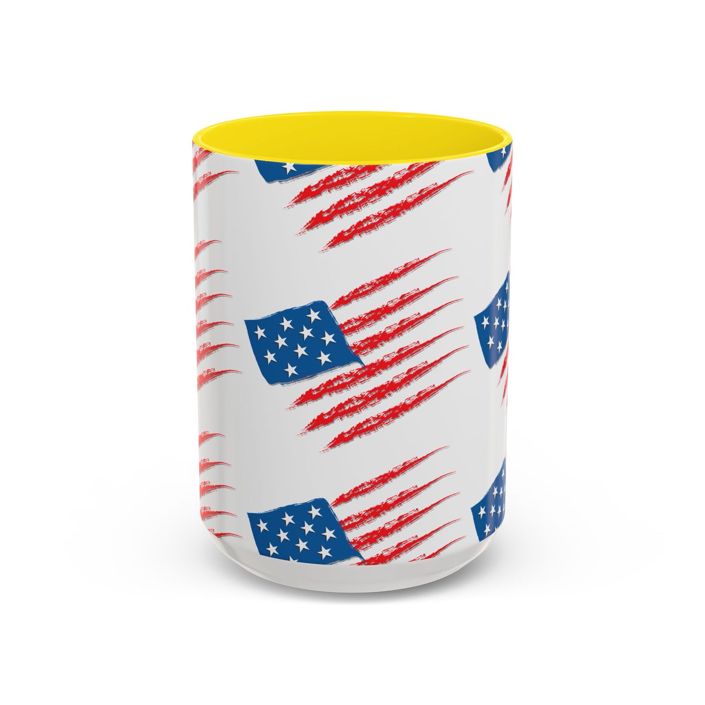 Patriotic Accent Coffee Mug | USA Flag Design