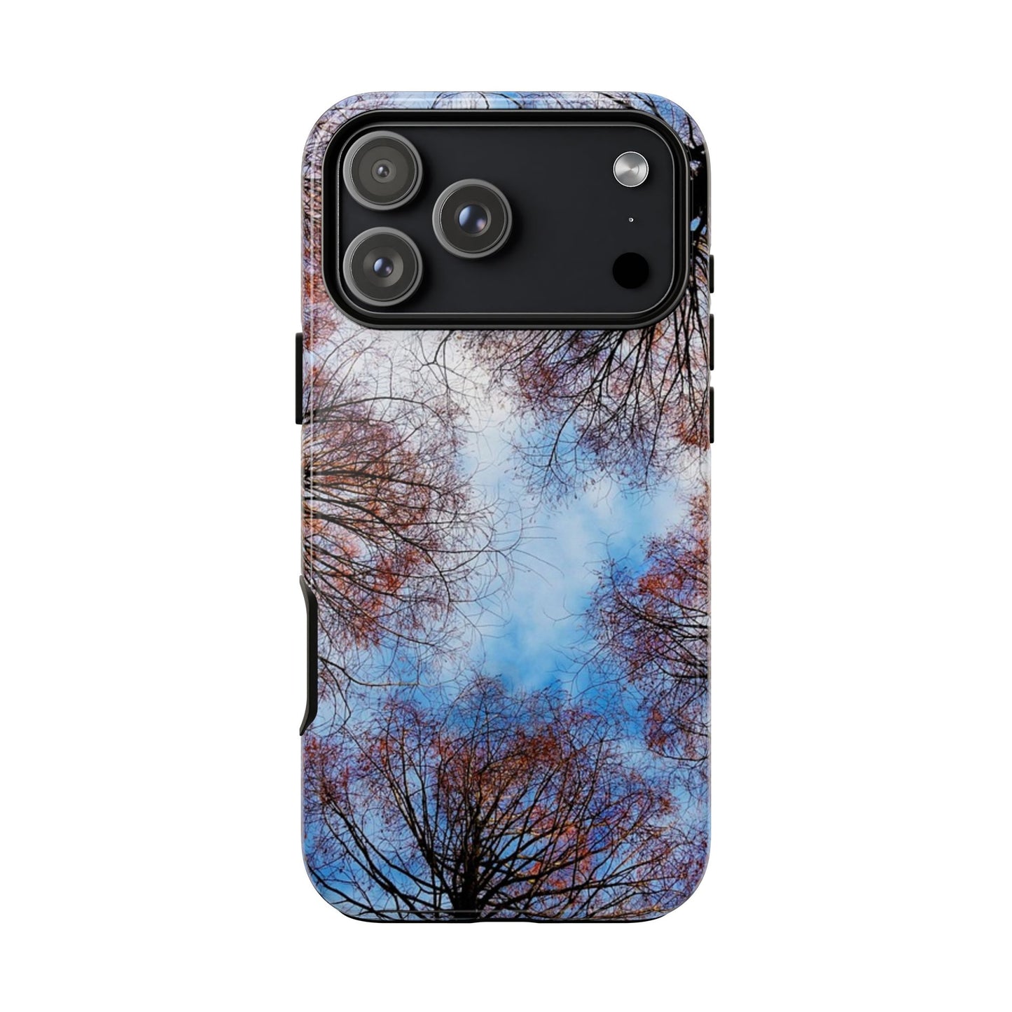 Skyward Trees Phone Case — Nature Forest Canopy Protective Tough Case
