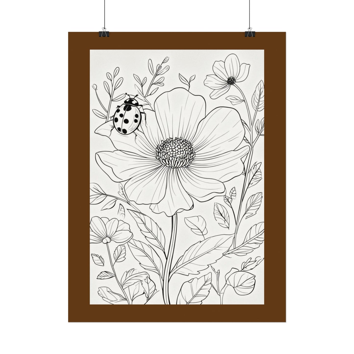 COLOR IT YOURSELF  Line Art Poster — Textured Matte Print