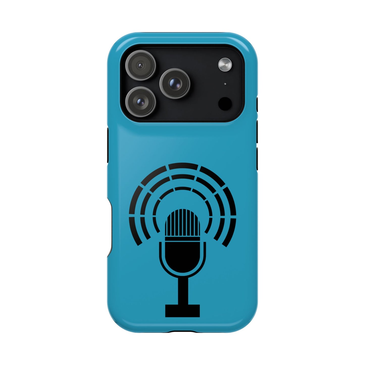 Phone Case — Retro Microphone Podcast Design, Magnetic Impact-Resistant