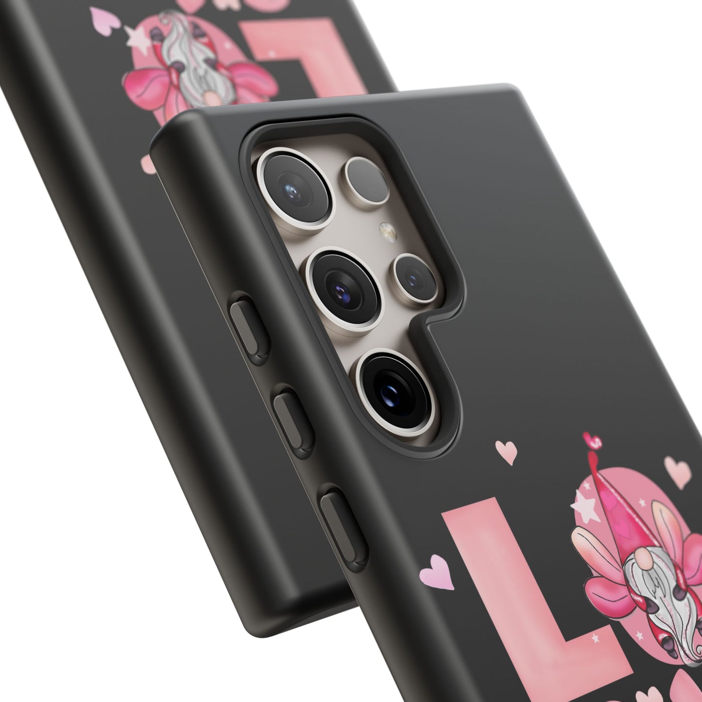 Love Gnome Phone Case — Cute Pink Heart Valentines Protective Case