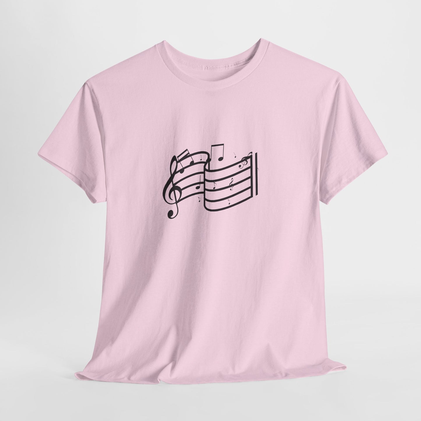 Music Notes T‑Shirt — Minimalist Sheet Music Tee for Musicians & Music Lovers