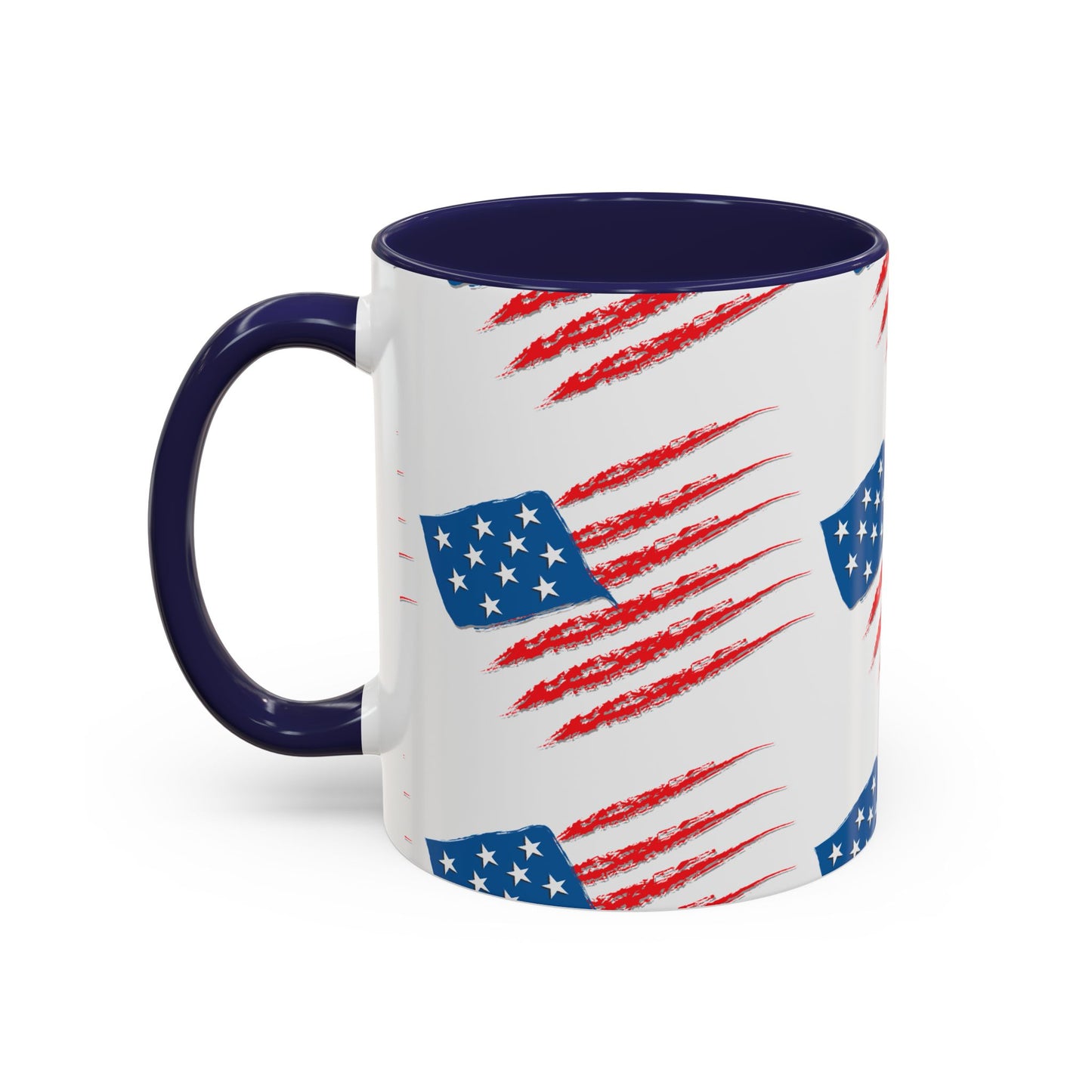 Patriotic Accent Coffee Mug | USA Flag Design