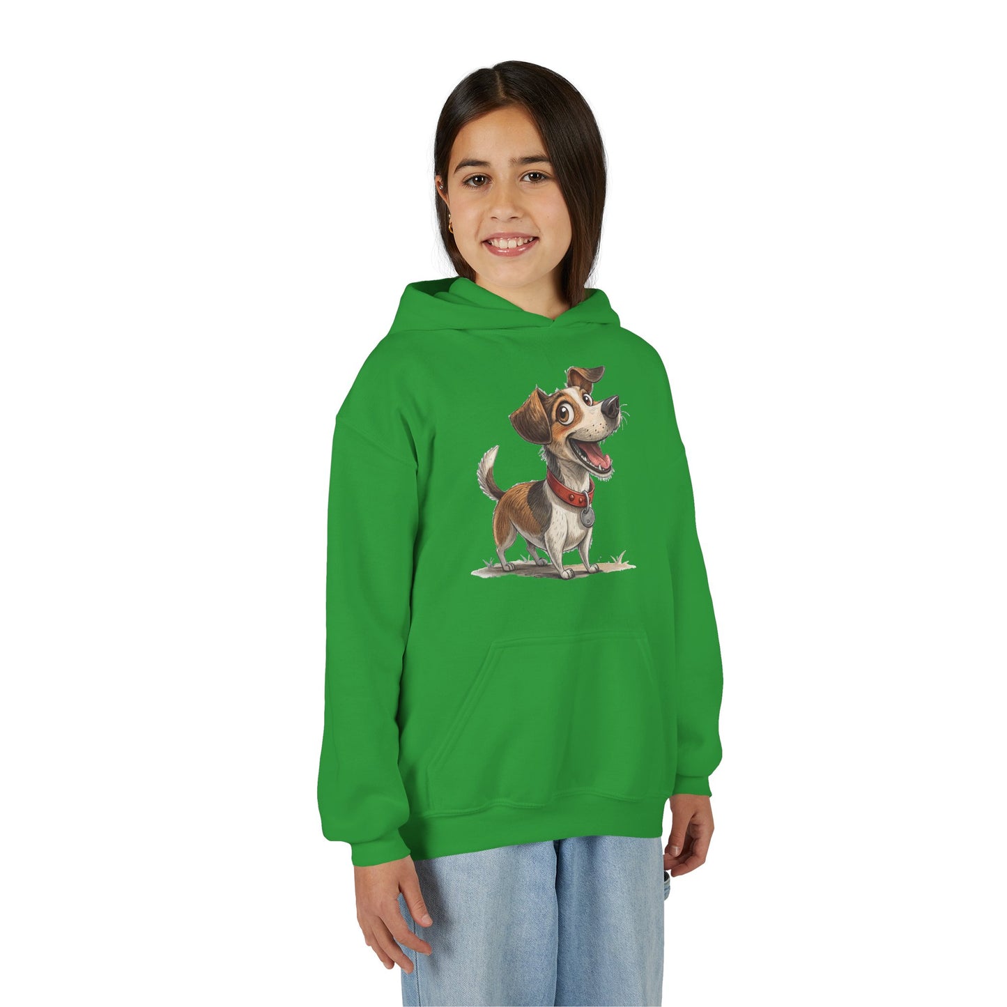 Kids Dog Hoodie – Cute Cartoon Jack Russell Puppy Sweatshirt (Custom Name Option)